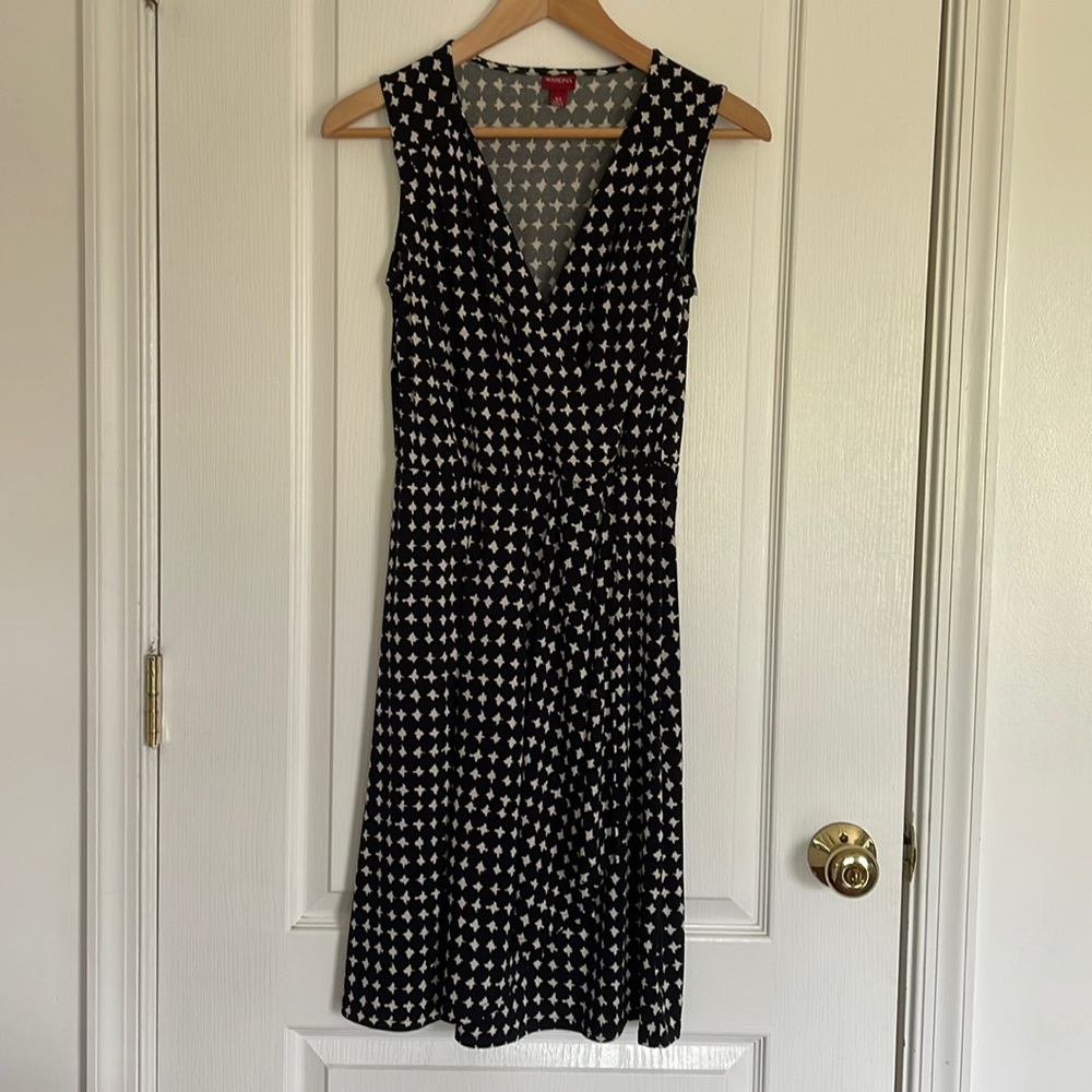 Merona Black and White printed dress size XS
